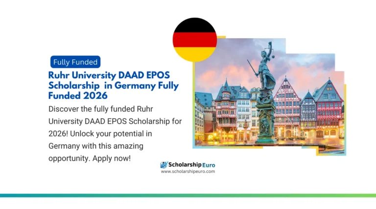 Ruhr University DAAD EPOS Scholarship 2026 in Germany Fully Funded